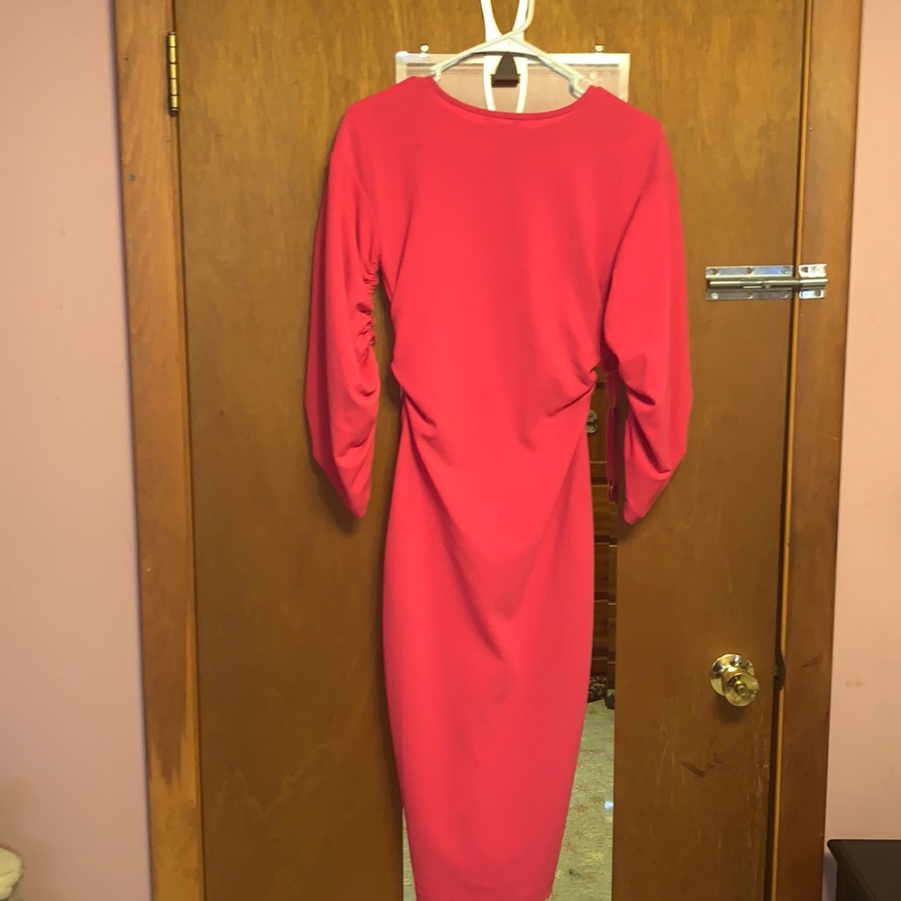 ASOS bright pink dress